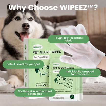 WIPEEZ™ Pet Glove Wipes